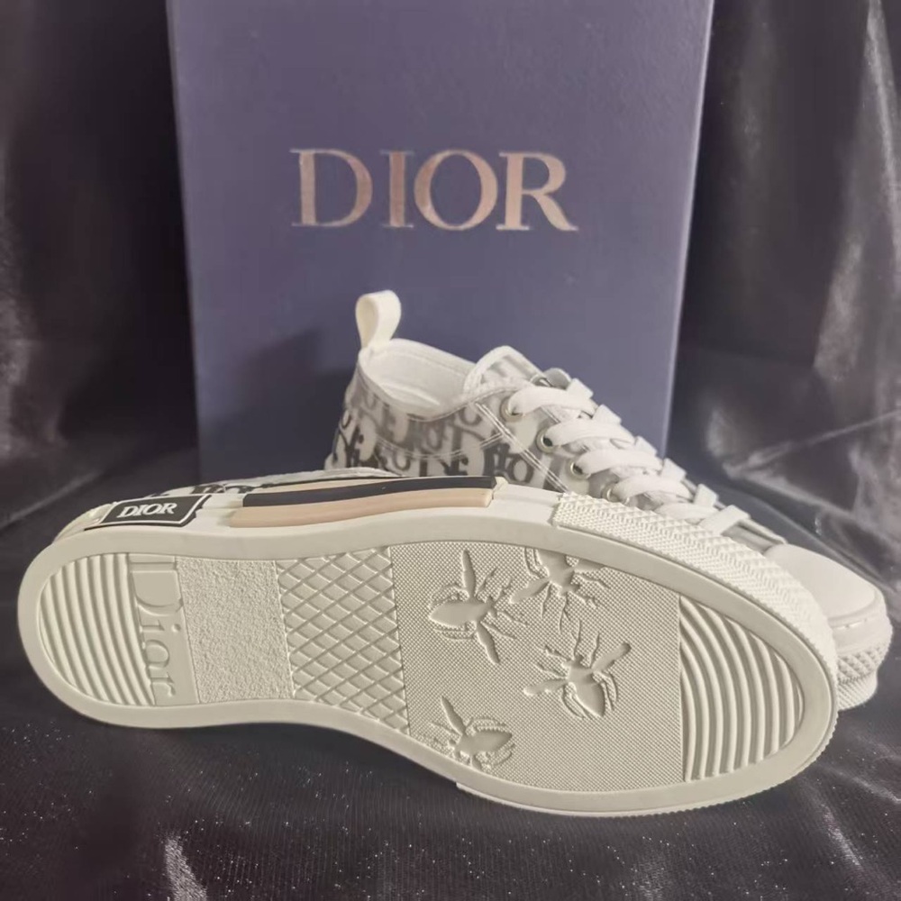 Dior White and Gray Women's Sneakers - Picture 3 of 4